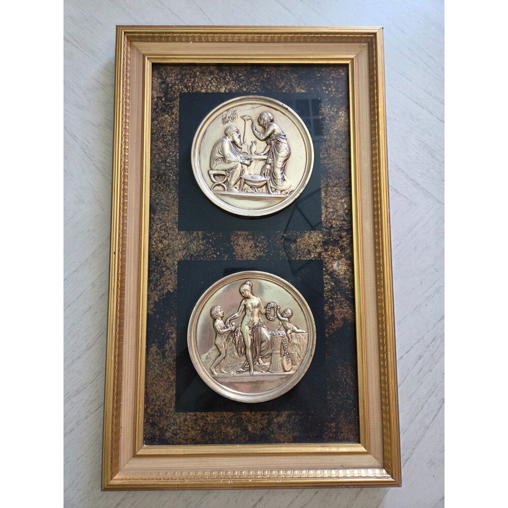 Vintage Turner Wall Art Greek Roman Medallions A755